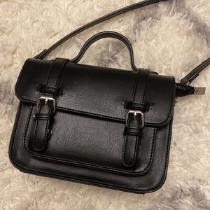 Brandy Melville Black Buckle Handbag